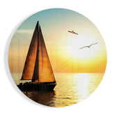 Sailboat Glass Wall Art.
